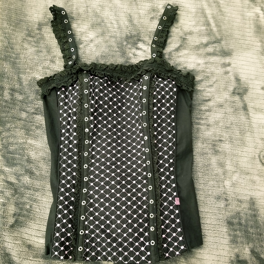 Vintage Tripp nyc black w/ polka dots corset - Picture 4 of 8